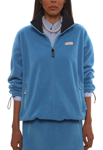 ASCHER PULLOVER FLEECE IN BLUE