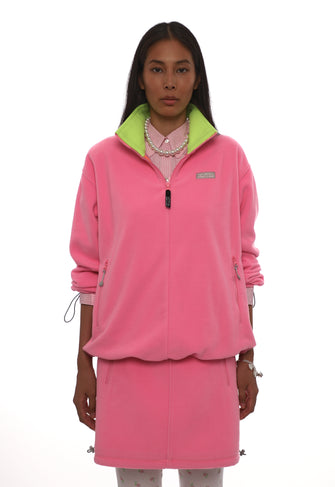 ASCHER PULLOVER FLEECE IN PINK