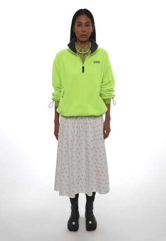 ASCHER PULLOVER FLEECE IN NEON GREEN