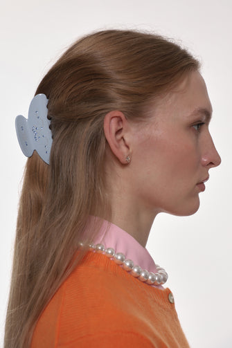 PRINCESS HAIR CLAW IN PARAKEET BLUE