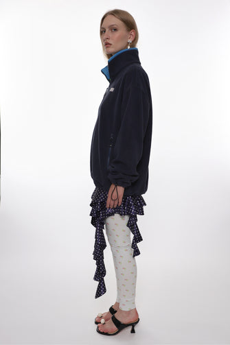 ASCHER PULLOVER FLEECE IN DARK NAVY