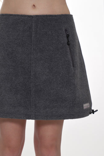 POLAR FLEECE SKIRT IN GREY