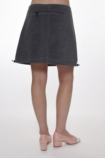 POLAR FLEECE SKIRT IN GREY