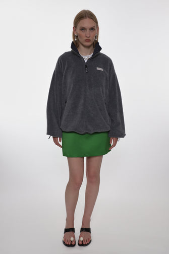 ASCHER PULLOVER FLEECE IN GREY