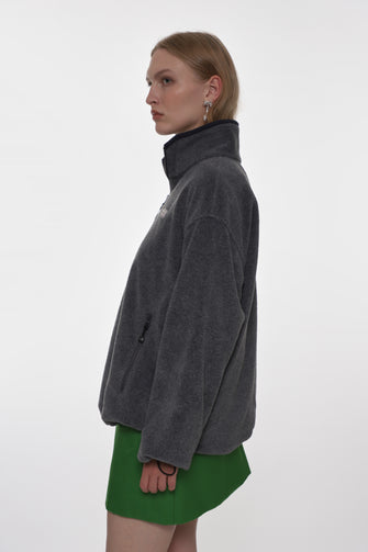 ASCHER PULLOVER FLEECE IN GREY
