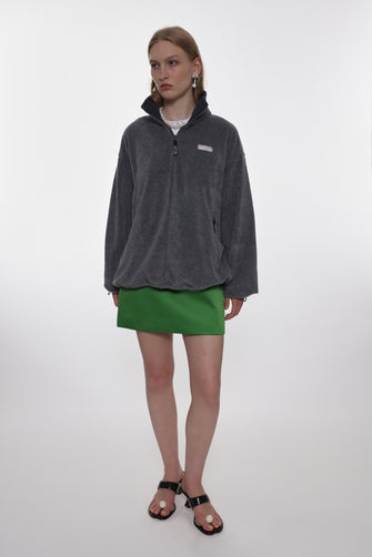 ASCHER PULLOVER FLEECE IN GREY