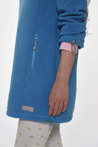LAMB FLEECE DRESS IN BLUE
