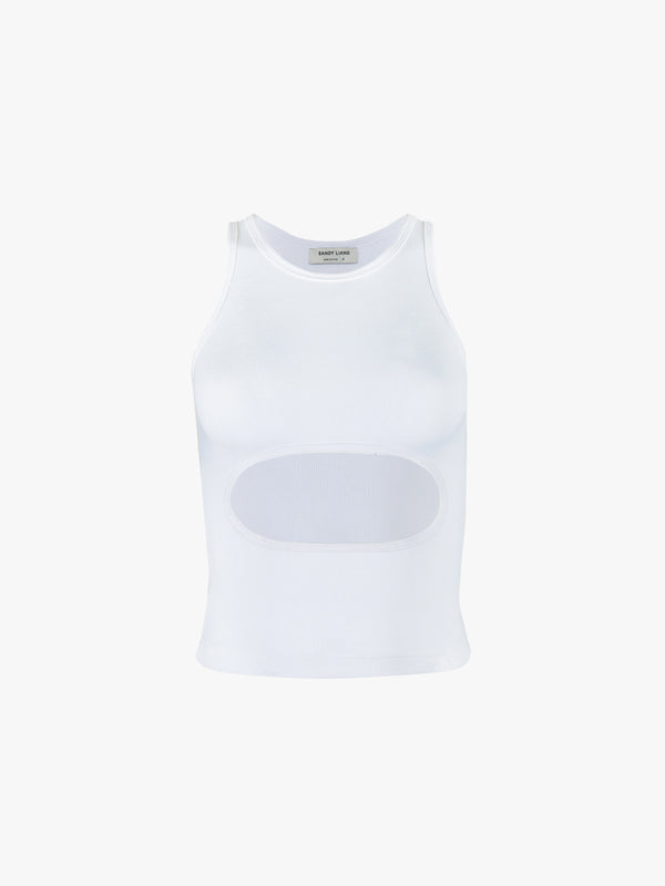 Riblet Tank in Blanc