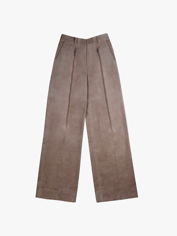 STEM PANTS IN TAUPE CORDUROY
