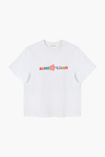 product image of white t shirt with logo
