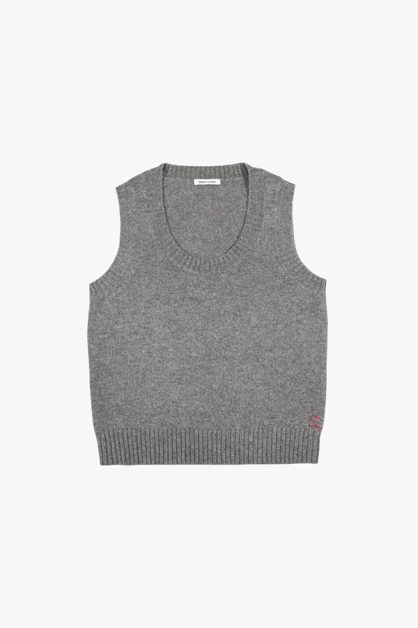 ZOOMIES SWEATER VEST IN GREY