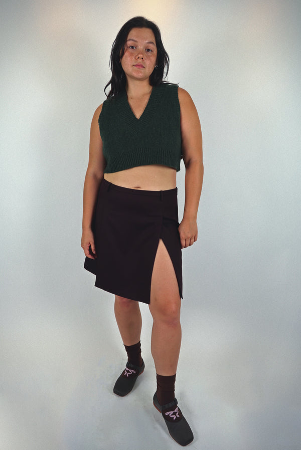 DART SKIRT IN BRUNETTE