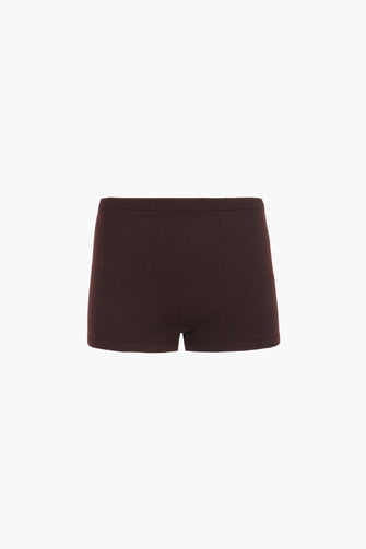 HAZY KNIT SHORTS IN BROWN
