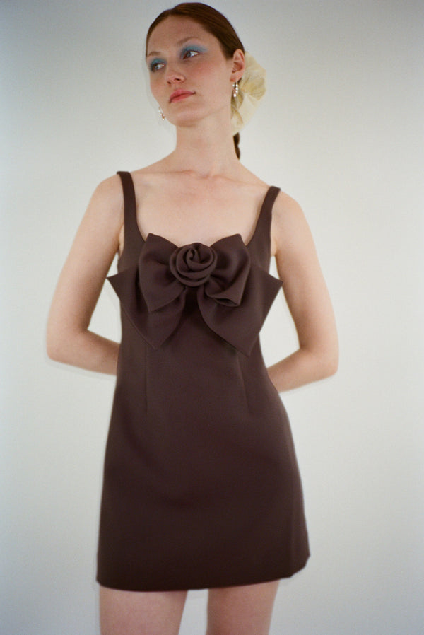 ARDEN DRESS IN UMBER