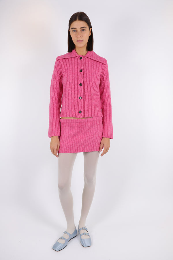 PAW CARDIGAN IN CARNATION