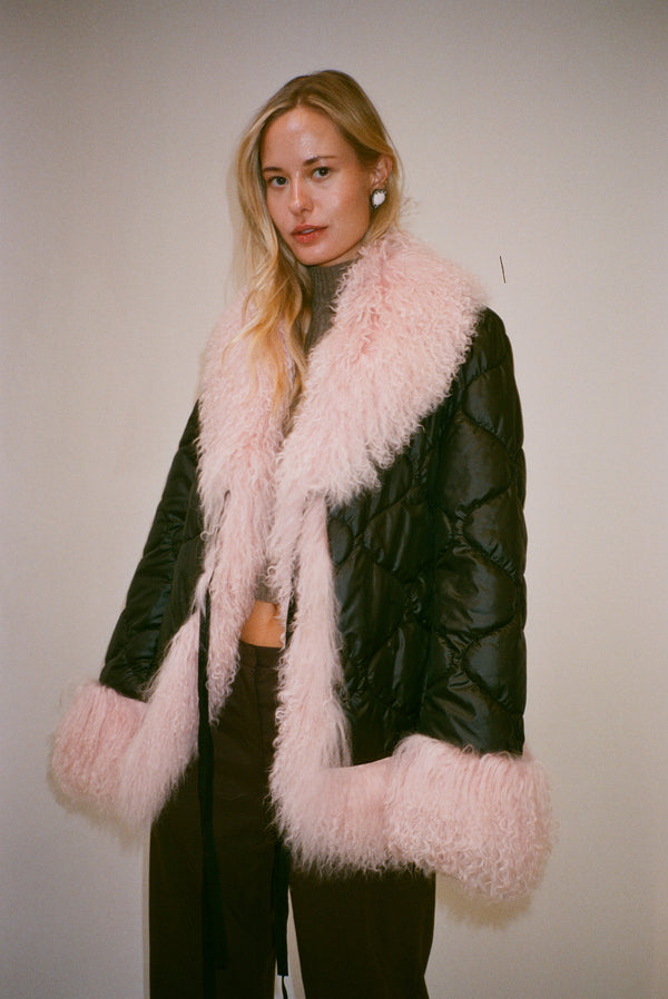 CAROL COAT IN POWDER PINK