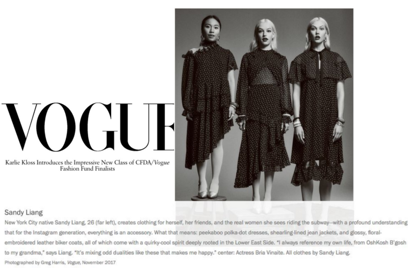 VOGUE - Karlie Kloss Introduces the Impressive New Class of CFDA/Vogue Fashion Fund Finalists