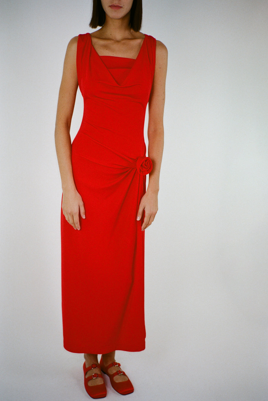 NESS DRESS IN RED