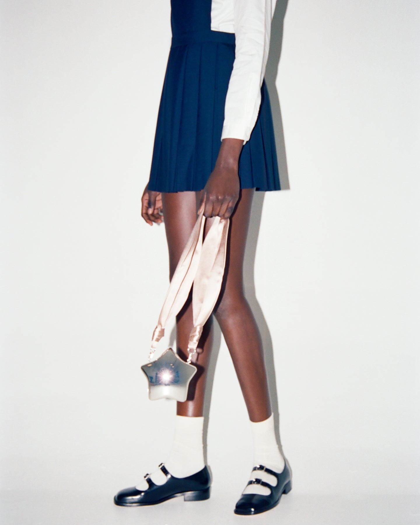 MARY JANE DOUBLE STRAP WELT IN BLACK SPAZZOLATO