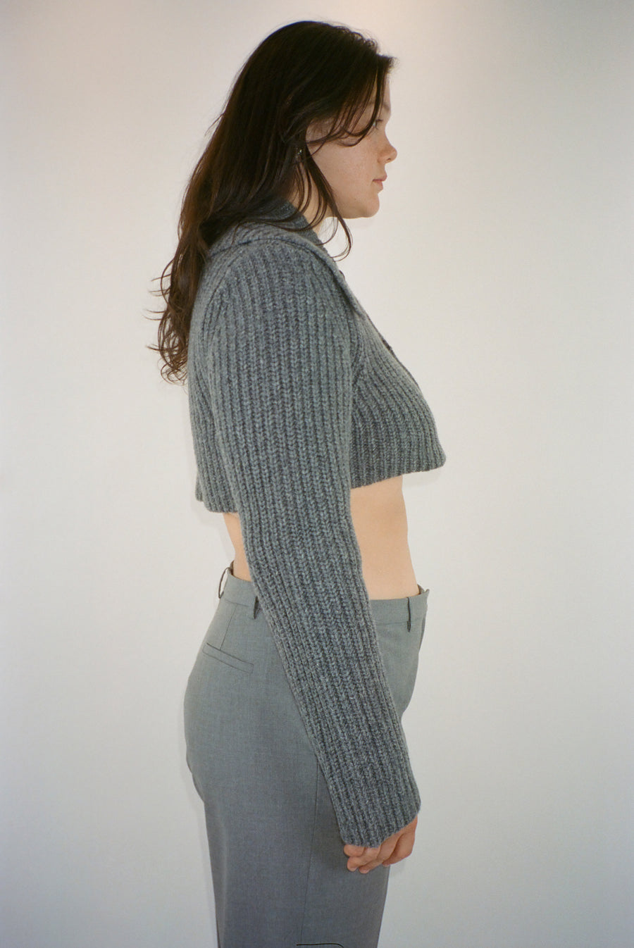 MULLED CARDIGAN IN SIDEWALK