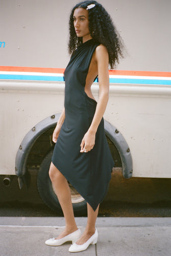 SONAR DRESS IN BLACK