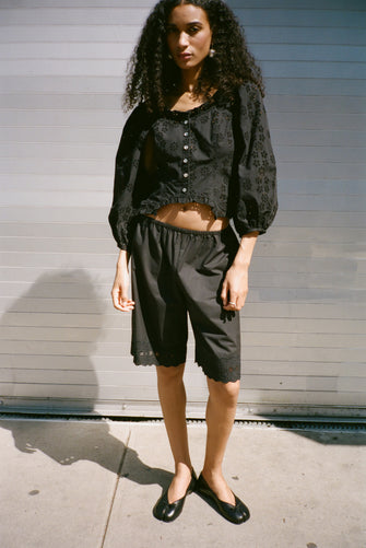 PEPITA SHORTS IN BLACK