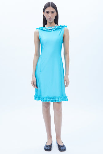 PRIM DRESS IN AQUA