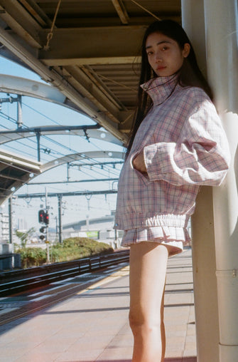 PAPAS JACKET IN PINK TARTAN