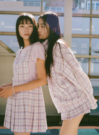 PILOT PINAFORE IN PINK TARTAN