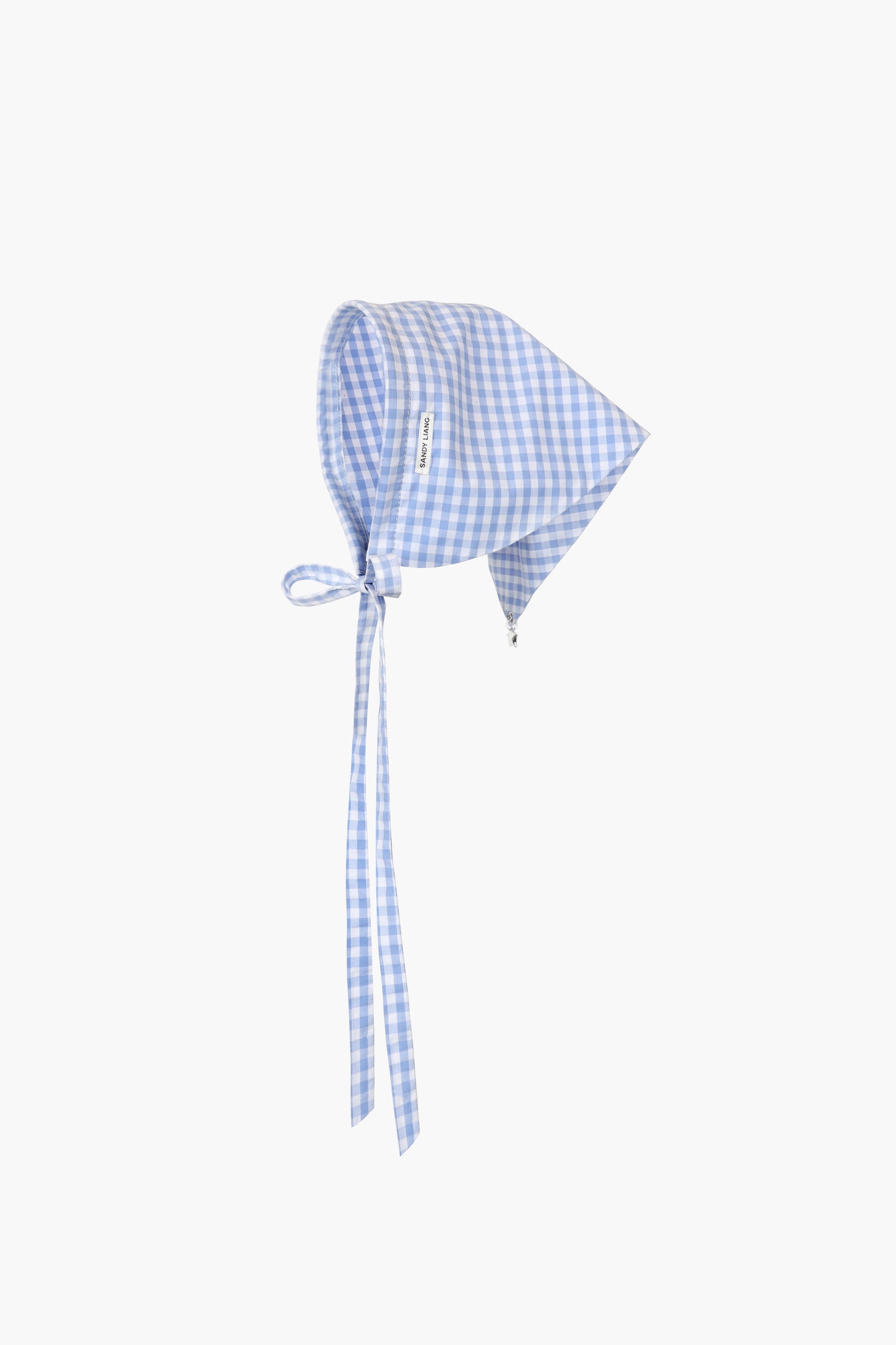ACUTE BANDANA HEADBAND IN BLUE GINGHAM
