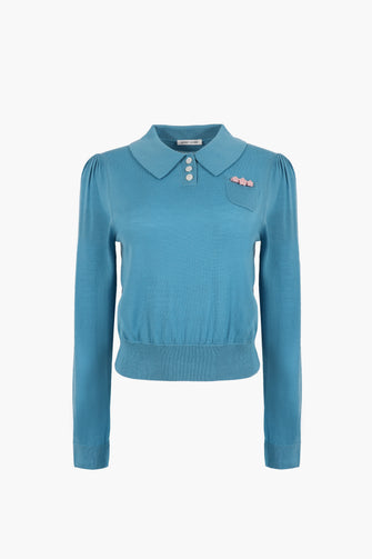 AKIRA SWEATER IN CERULEAN