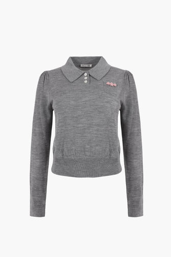 AKIRA SWEATER IN HEATHER GREY