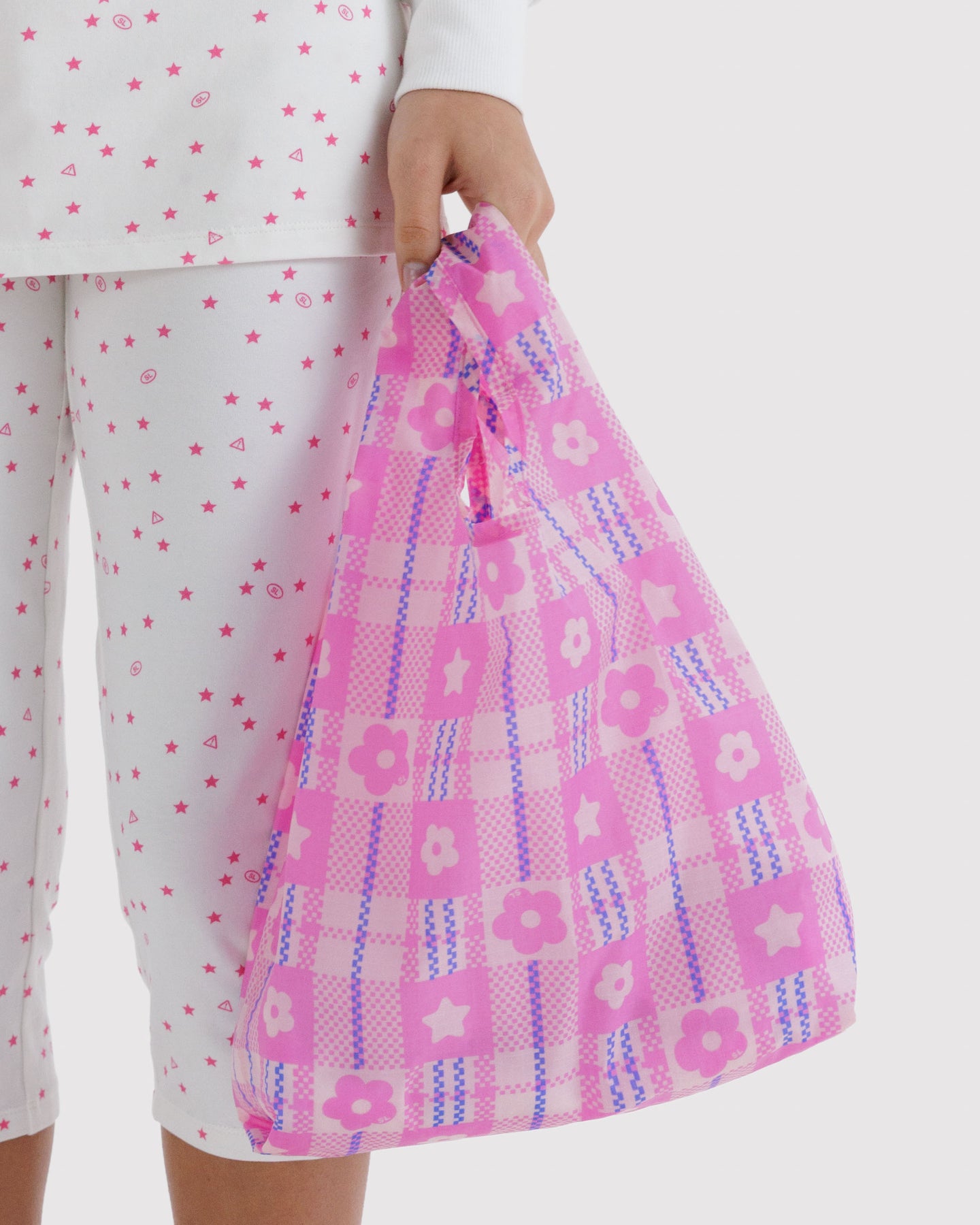 SL X BAGGU BABY BOW BAGGU IN MARKET PLAID PINK
