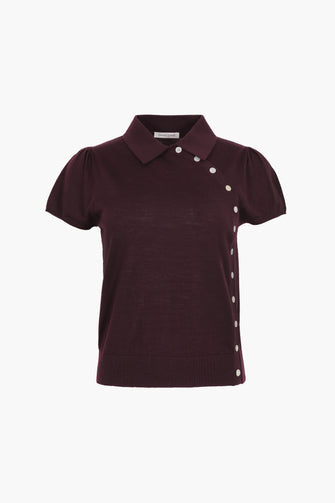 BIRDIE SWEATER IN BURGUNDY