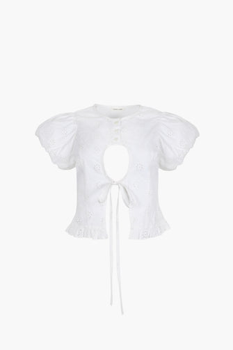 CAMEO TOP IN WHITE