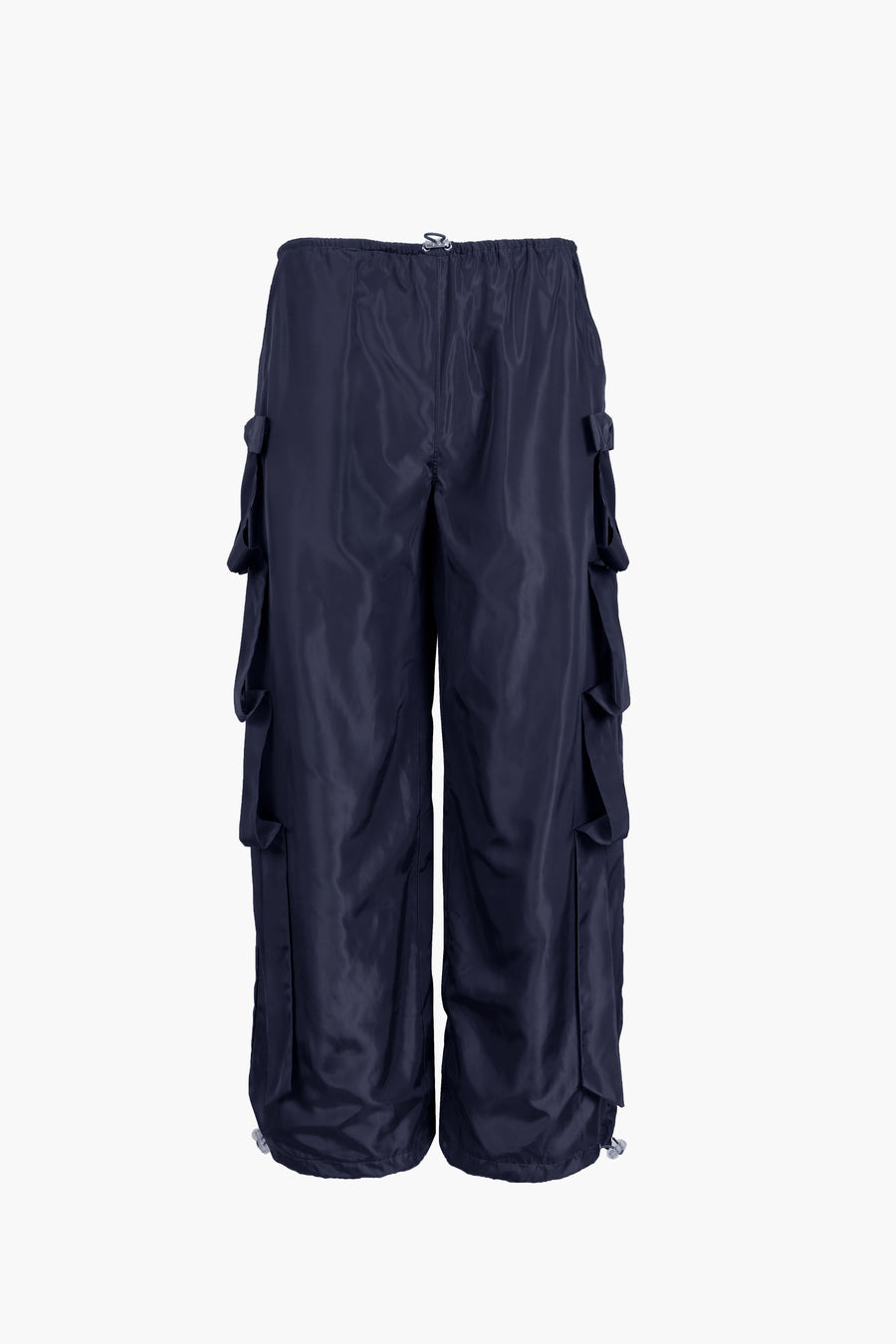 Trackpant in navy with tacked bow detail at sides