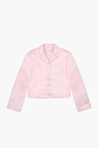 CHARM JACKET IN PINK SATIN
