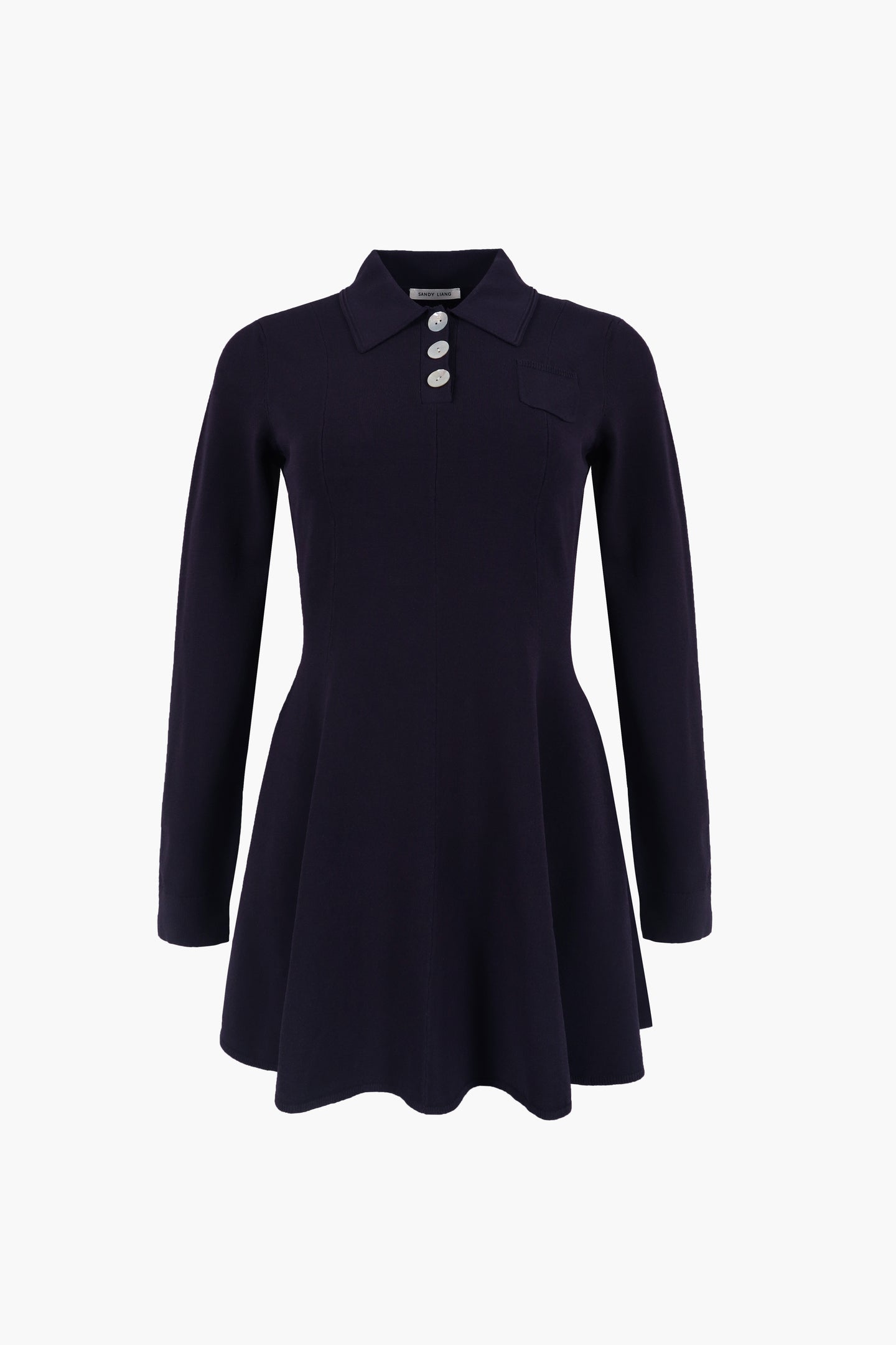 Chupa Dress In Navy | Size: XL by Sandy Liang Chupa Dress In Navy | Size: XL by Sandy Liang