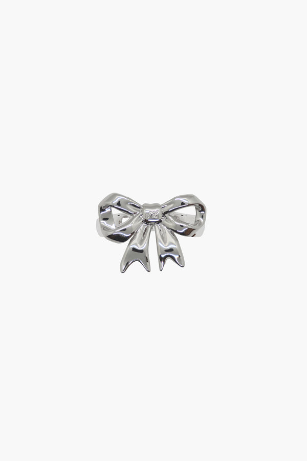 Sterling silver plated bow ring