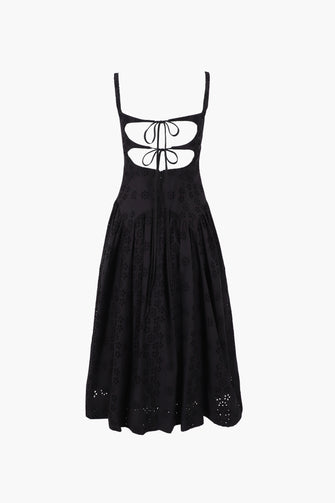 CRICKET DRESS IN BLACK EYELET