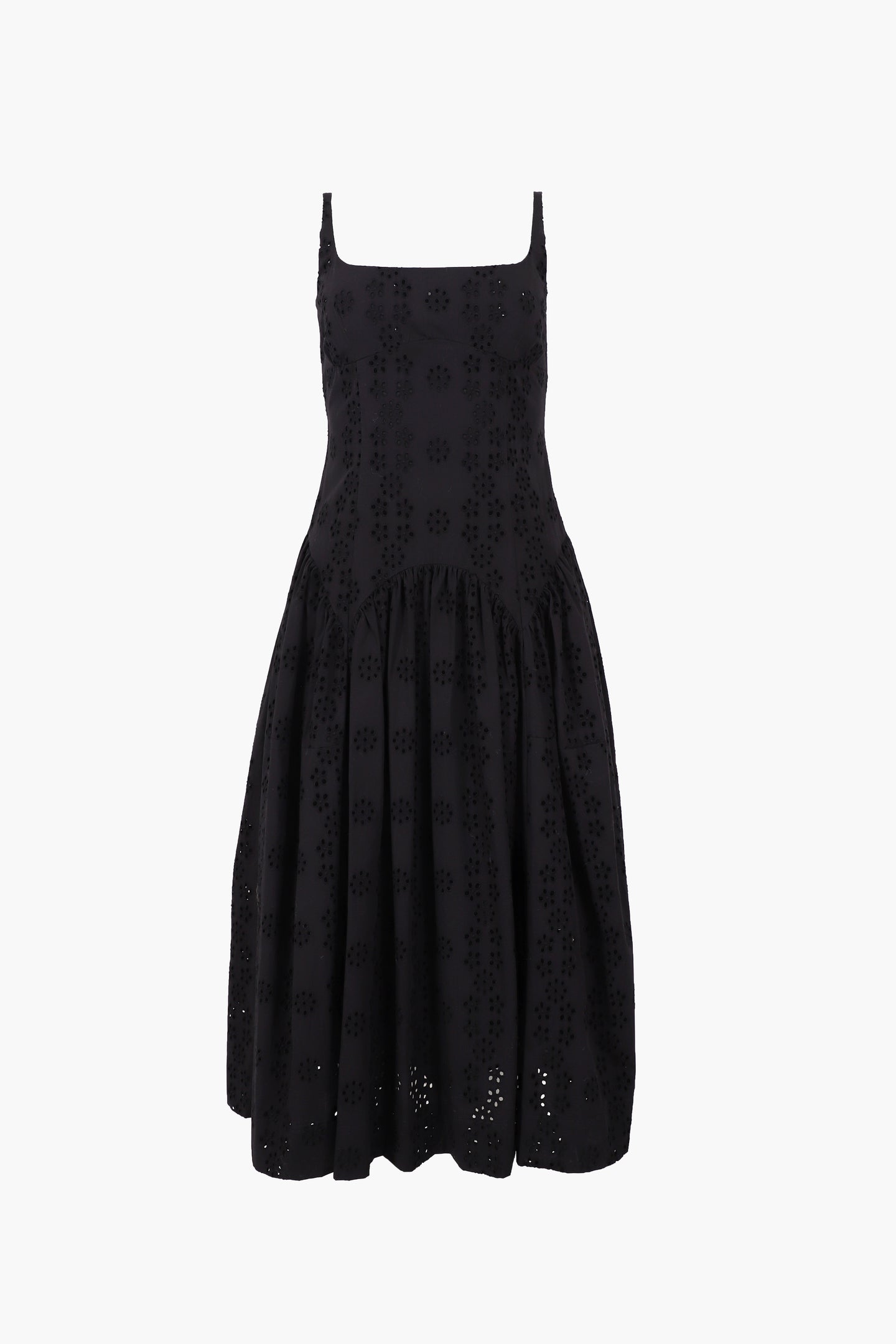 black dress eyelet CRICKET DRESS IN BLACK EYELET – SANDY LIANG