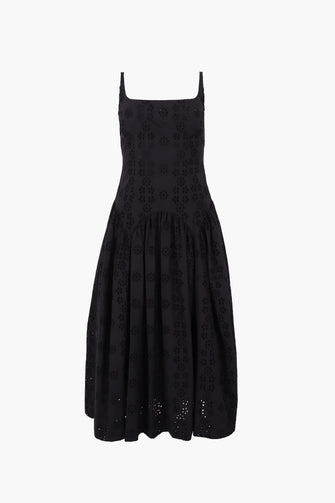CRICKET DRESS IN BLACK EYELET