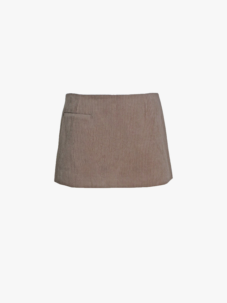 CROMBIE SKIRT IN TAUPE