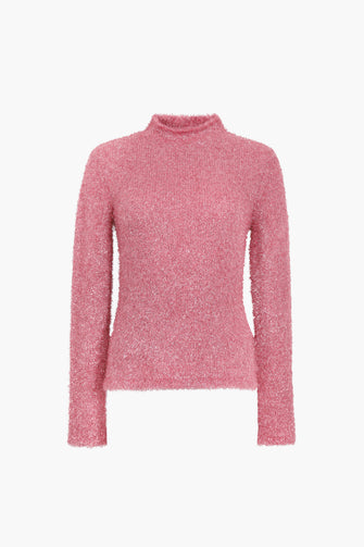 CURIO SWEATER IN PINK TINSEL