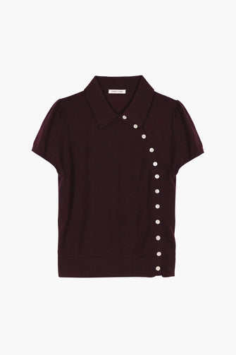 BIRDIE SWEATER IN BURGUNDY