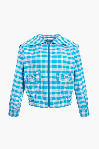 FARRO JACKET IN CERULEAN PLAID
