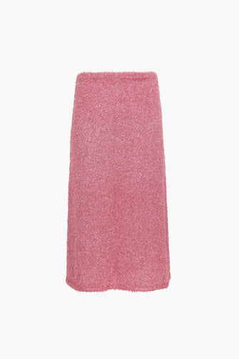 GREENWICH KNIT SKIRT IN PINK TINSEL