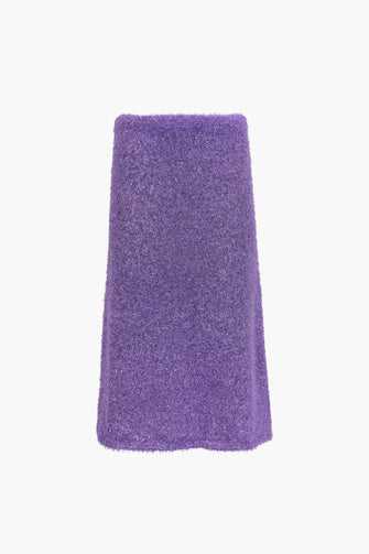 GREENWICH KNIT SKIRT IN PURPLE TINSEL