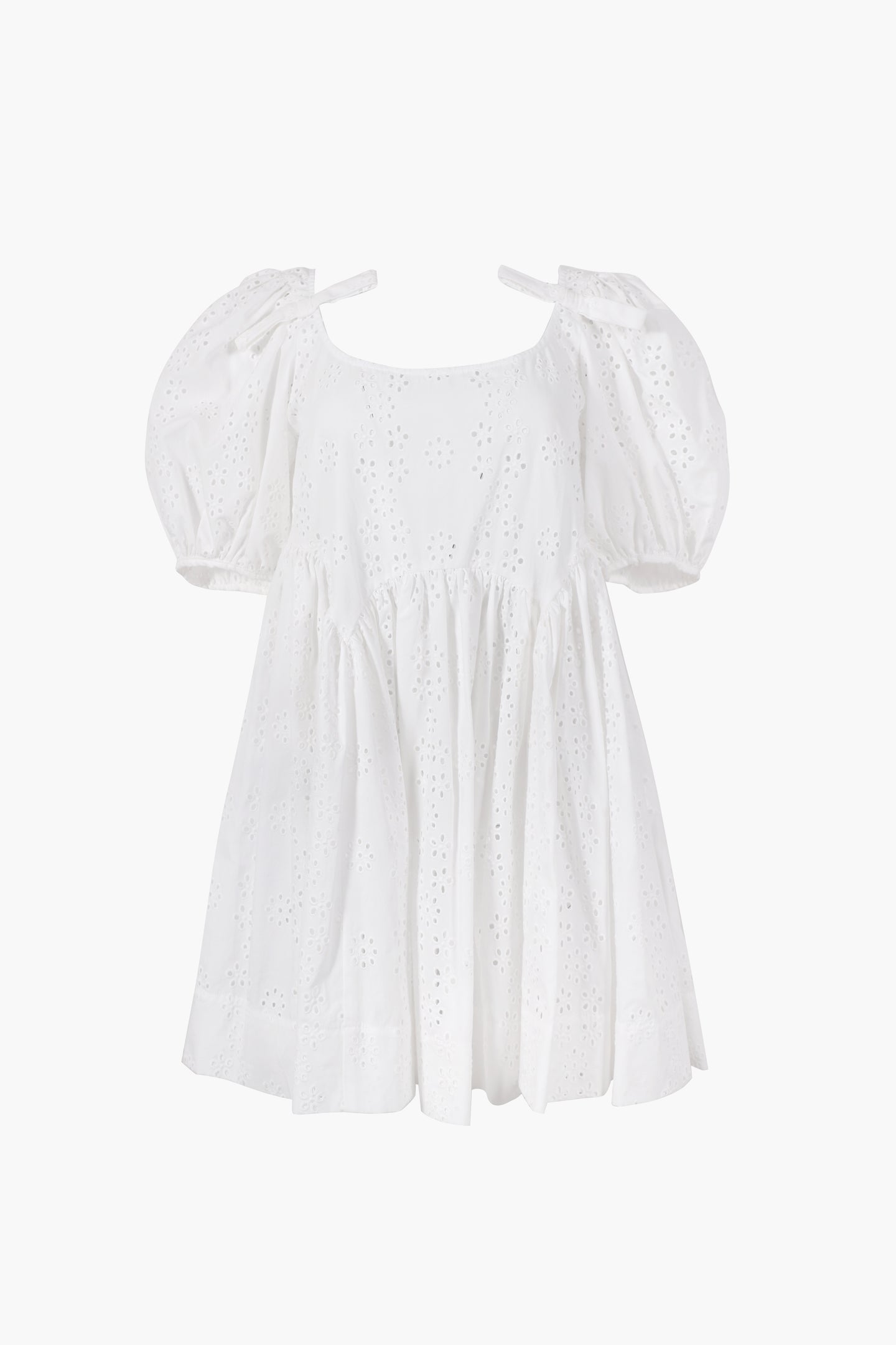 Hugo Dress In White Eyelet