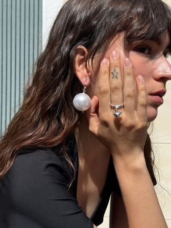 STERLING SILVER TERMINATOR DROPLET RING